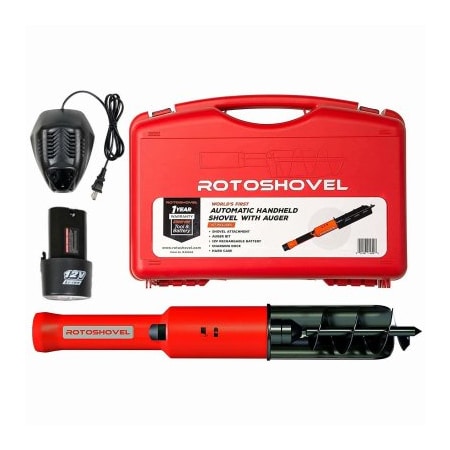 Rotoshovel Rotoshovel Battery operated automatic hand shovel with carrying case and 1 battery ROTO1-R